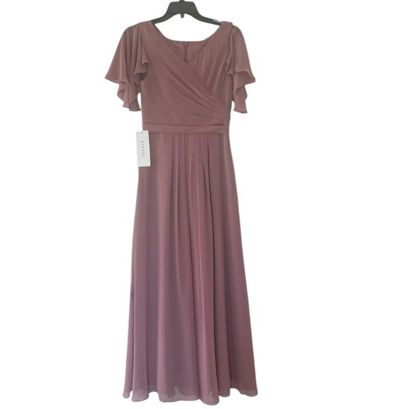 Azazie NWT Alexa Junior Bridesmaid‎ Dress Vintage Mauve Size J14 - Picture 1 of 4